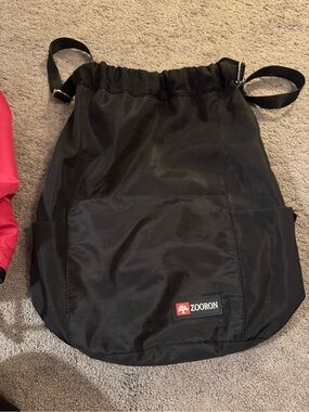 Black Drawstring Backpack Sling for Men